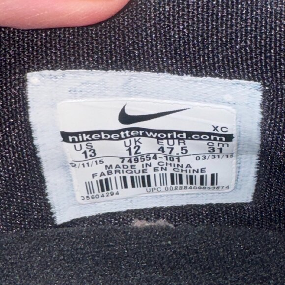 Nike Hyperchase TB Basketball Shoes Mens Size 13 Black & White Sneakers EUC - Picture 9 of 11